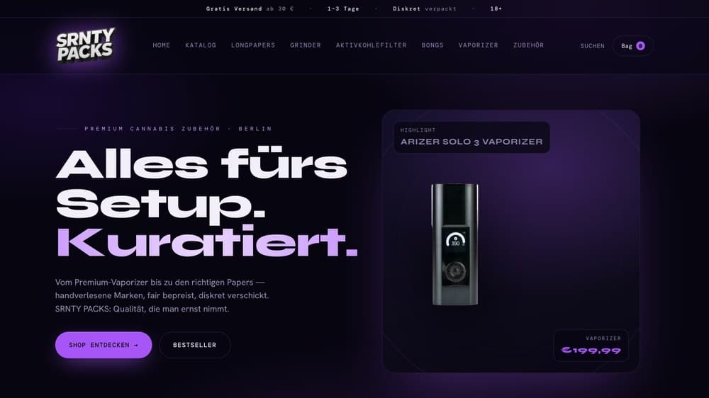 Website SRNTY PACKS